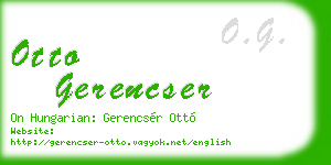 otto gerencser business card