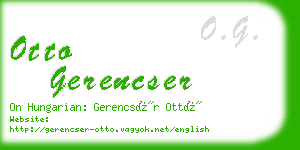 otto gerencser business card